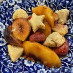 displays a visual of Roast Fruit with Mini Almond Shortbread